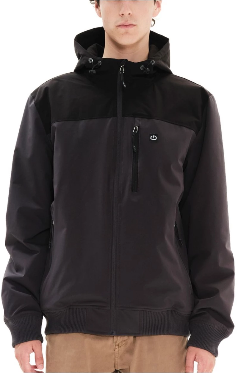 EMERSON Ανδρικό αντιανεμικό μπουφάν Bomber φλίς 222.EM10.50  EBONY/BLACK
