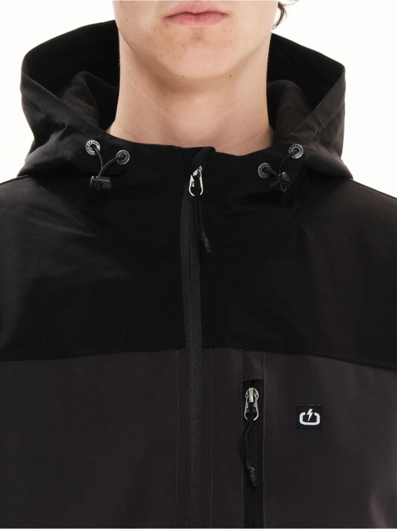 EMERSON Ανδρικό αντιανεμικό μπουφάν Bomber φλίς 222.EM10.50  EBONY/BLACK