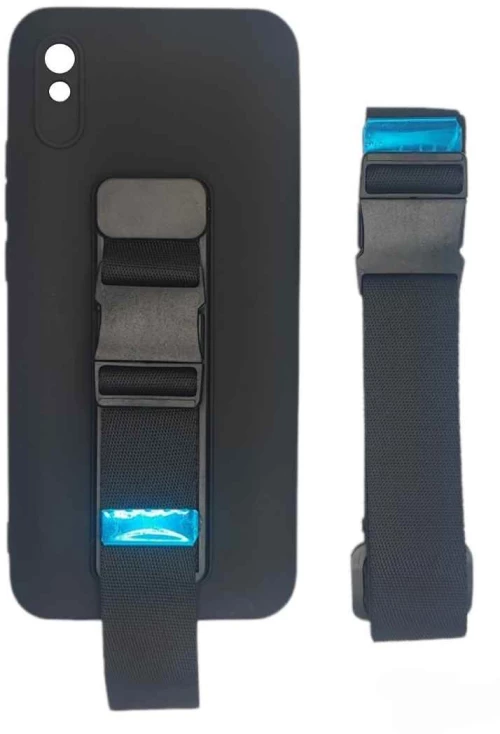 Hurtel Rope Air Bag Back Cover Σιλικόνης Μαύρο (Redmi 9A / 9AT)