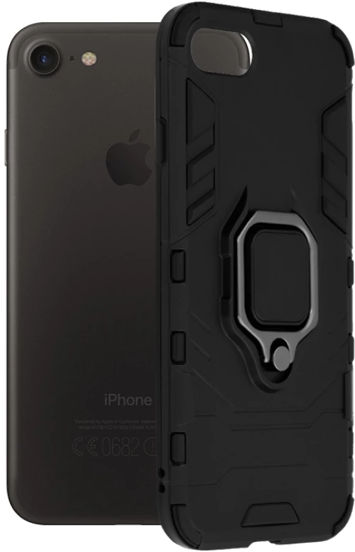Techsuit - Silicone Shield - iPhone 7 / 8 / SE 2, SE 2020 / SE 3, SE 2022 - Black