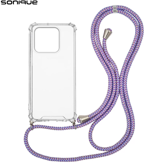 Θήκη Σιλικόνης με Κορδόνι Sonique Armor Clear Xiaomi Xiaomi 13 Pro Rainbow Λιλά - Sonique - Rainbow Λιλά - Xiaomi 13 Pro