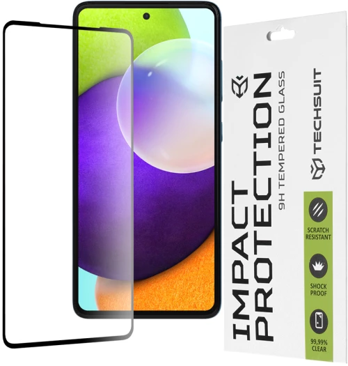 Techsuit - 111D Full Cover / Full Glue Glass - Samsung Galaxy A52 4G / A52 5G / A52s 5G - Black