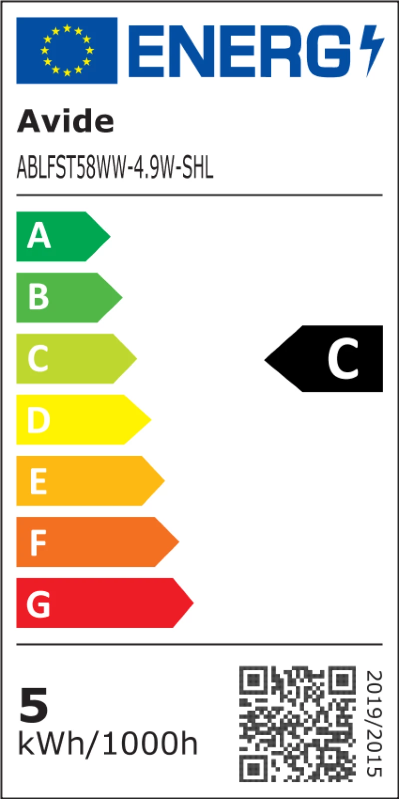 Avide LED Filament ST58 4.9W E27 Θερμό 2700K Super Υψηλής Φωτεινότητας