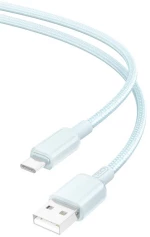 XO NB249 5A PVC Shiny Colorful Type-C Data Cable 1m Blue
