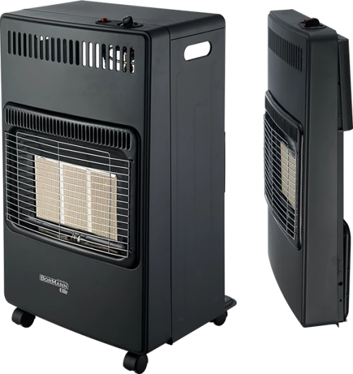 Bormann Elite Bgh4100 Θερμαστρα Υγραεριου 4200w Δαπεδου,  Μαυρη, Αναδιπλουμενη, με Προστασια Ανατροπης 062240 έως 12 Άτοκες Δόσεις