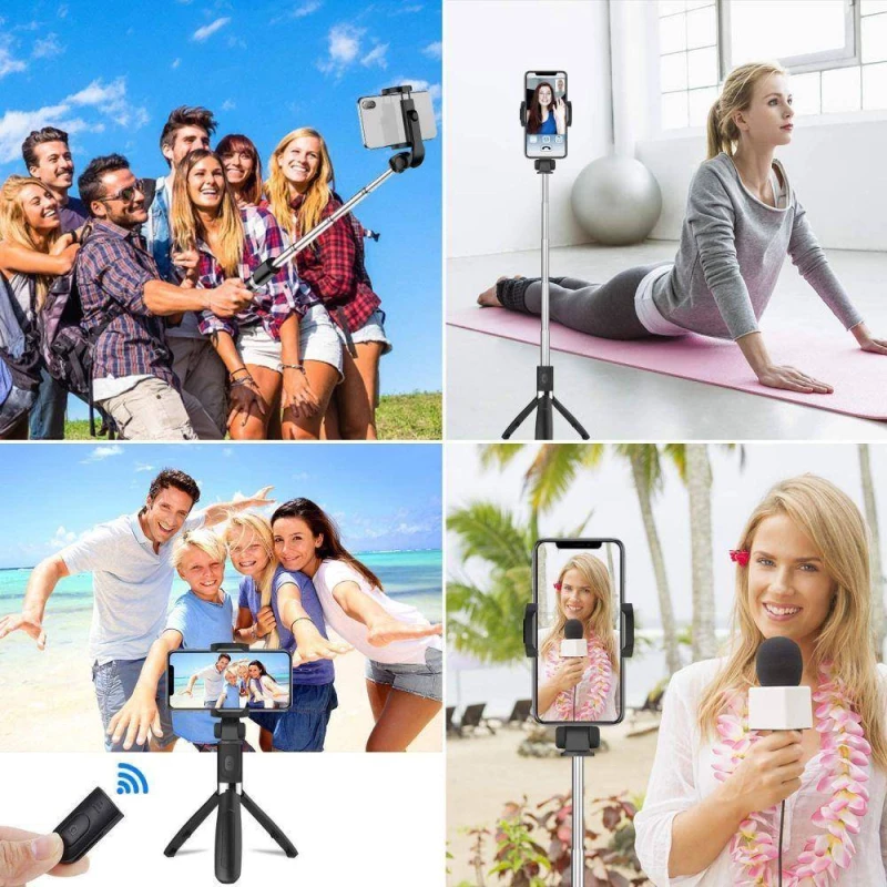 Selfie Stick / Tripod Bluetooth Multifunction Photo Stick Tech-Protect L02S black