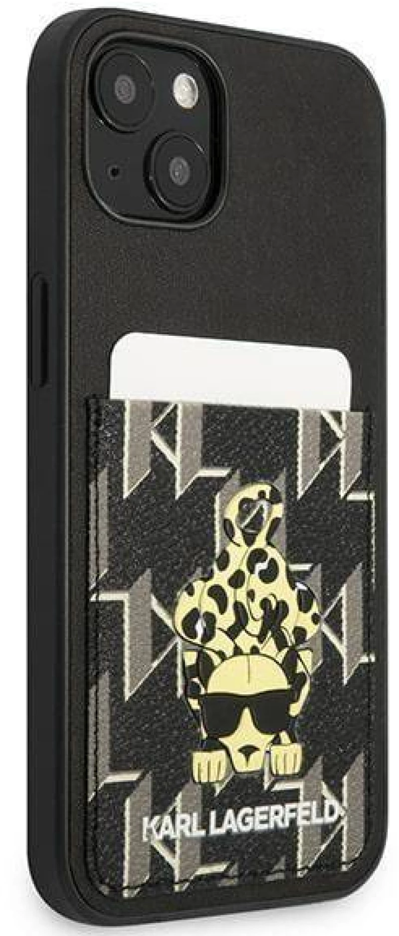 Case IPHONE 13 Karl Lagerfeld Hardcase Karlimals Cardslot (KLHCP13MCANCNK) black