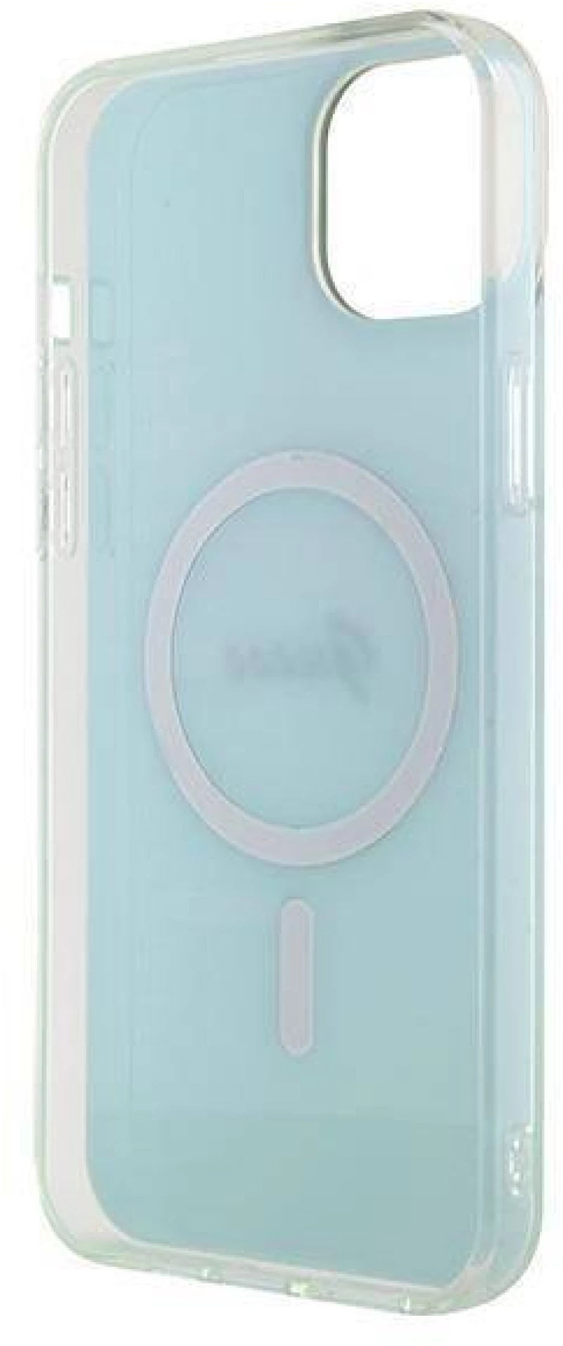 Original Case APPLE IPHONE 15 PLUS Guess Hardcase IML Iridescent MagSafe (GUHMP15MHITSQ) turquoise