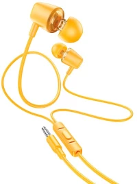 HOCO M107 DISCOVERER ΑΚΟΥΣΤΙΚΑ HANDSFREE, ΚΙΤΡΙΝΟ