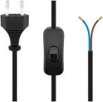 POWERTECH καλώδιο τροφοδοσίας CAB-P033 με διακόπτη, 0.75mm², 1.5m, μαύρο