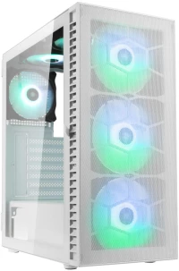 Kolink Observatory HF Mesh ARGB Midi Tower Case - White (with 6 ARGB fans - 3x140mm & 3x120mm )