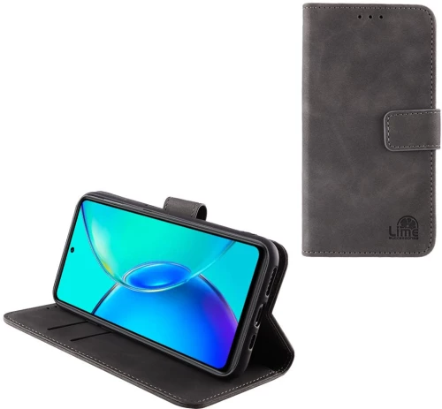LIME ΘΗΚΗ VIVO Y36 4G/5G 6.64" ESSENTIAL MAGNET BOOK STAND CLIP GREY