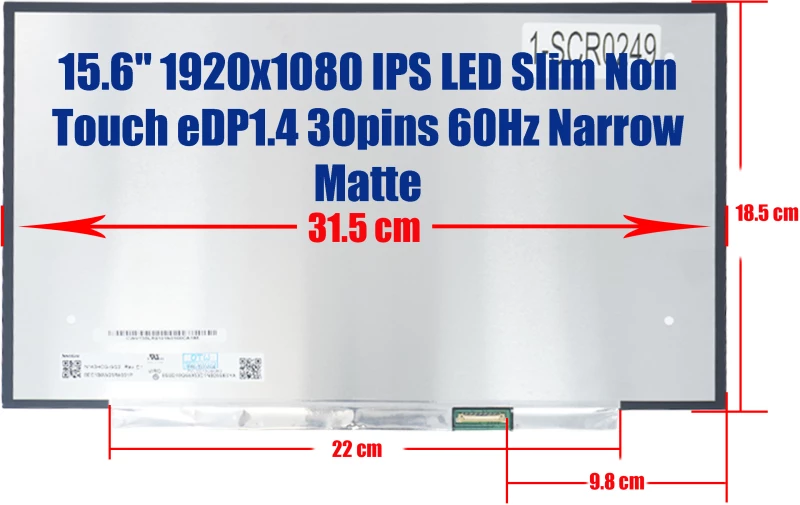 Οθόνη Laptop screen HP 14-dk0007ng LED 30 pin IPS no brackets (Κωδ.-1-SCR0249)