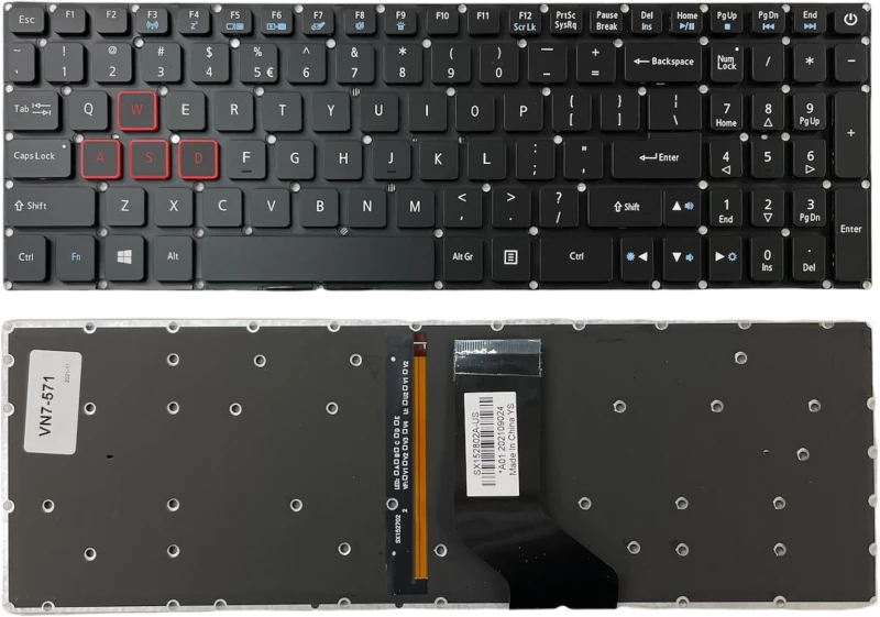 Πληκτρολόγιο Laptop Acer Aspire VX15 VX5-591G-70ME  US Keyboard Backlit  (Κωδ.40637USBACKLIT)