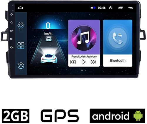 TOYOTA AURIS (2007-2012) Android οθόνη αυτοκίνητου 2GB με GPS WI-FI (ηχοσύστημα αφής 9" ιντσών OEM Youtube Playstore MP3 USB Radio Bluetooth Mirrorlink εργοστασιακή, AUX, 4x60W)