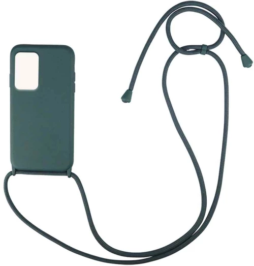 Θήκη Σιλικόνης με Κορδόνι CarryHang Xiaomi Poco M4 Pro 5G / Redmi Note 11s 5g Πράσινο Σκούρο - My Colors - Πράσινο Σκούρο - POCO M4 Pro 5G, Redmi Note 11s 5g