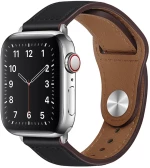 Techsuit - Watchband (W033) for MEN - Apple Watch 1/2/3/4/5/6/7/8/9/SE/SE 2 (38/40/41mm) - Black