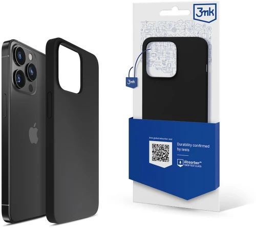 3MK® Back Cover Προστατευτική Θήκη Σιλικόνης για iPhone 15 Pro Max - Black