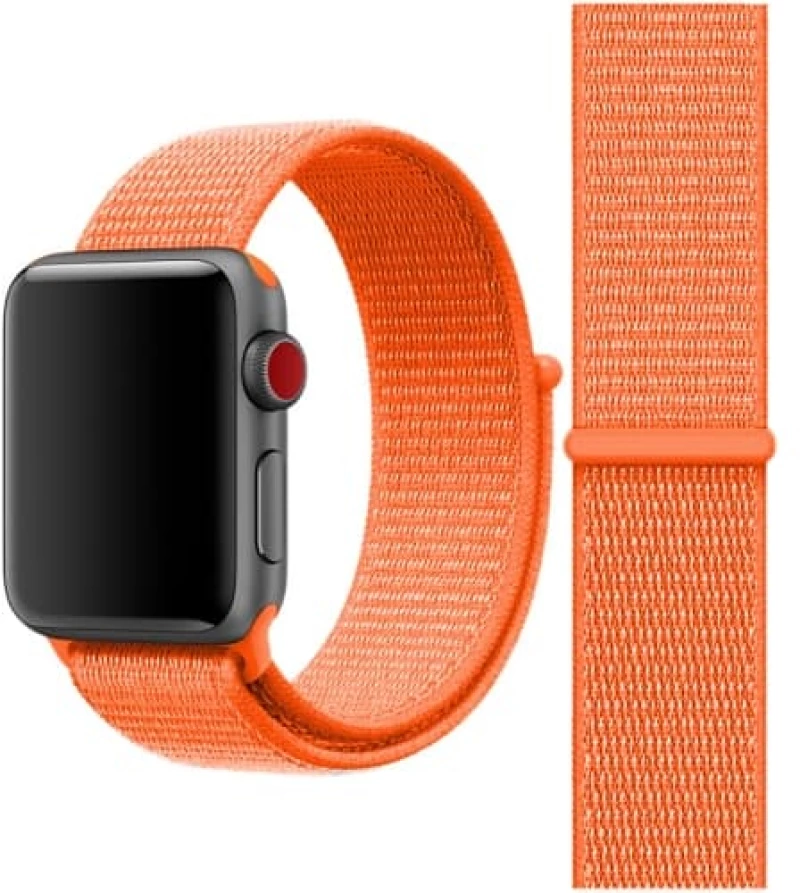 Λουράκι Nylon Velcro για Apple Watch 42/44/45mm - Orange OEM
