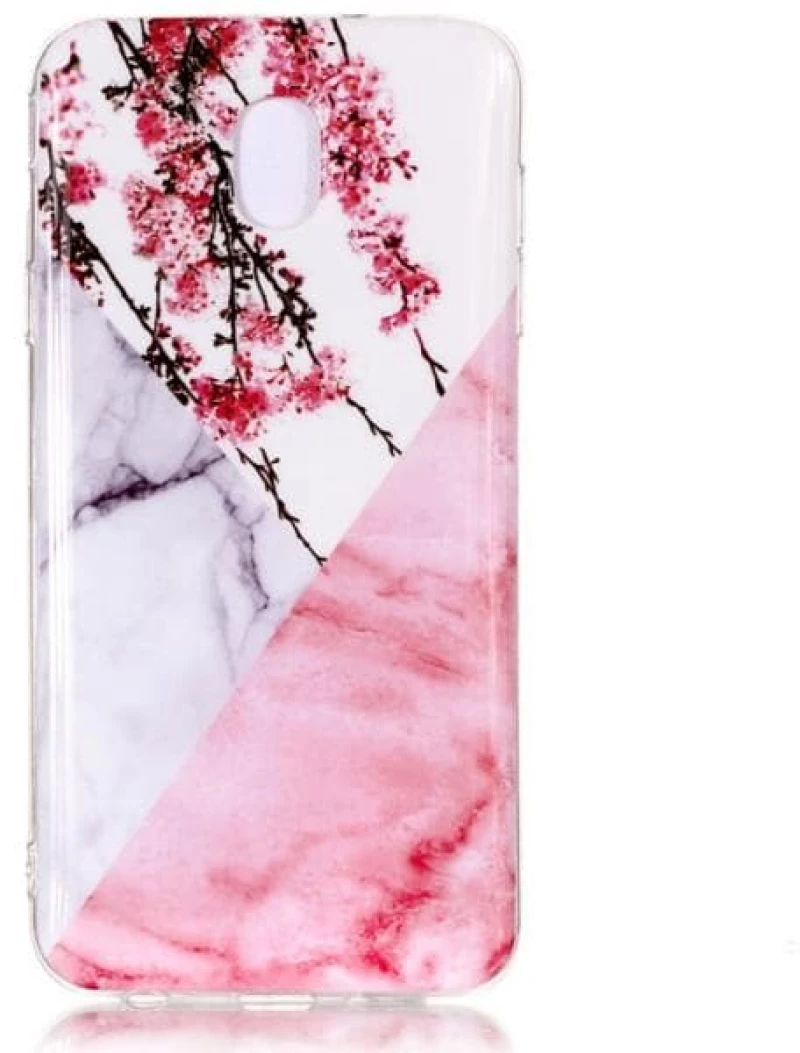 Θήκη Σιλικόνης Marble Plum Blossom για Samsung Galaxy J7 2018 TPU OEM