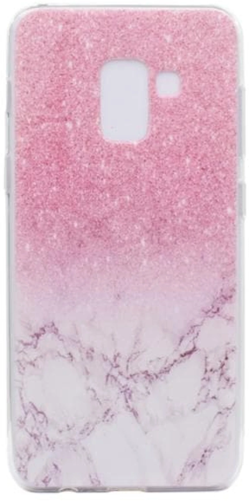 Κάλυμμα Πλάτης TPU για Samsung Galaxy J8 2018 Marble White/Roz OEM