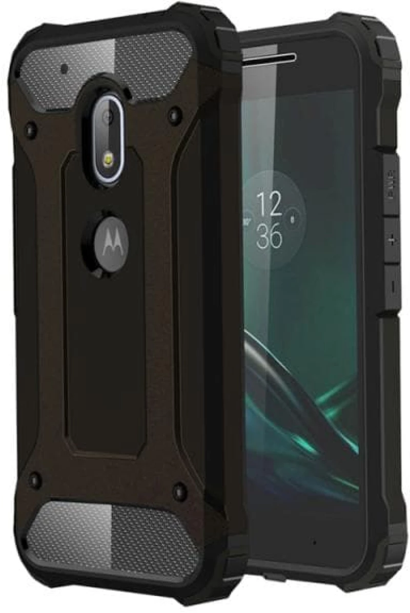 OEM Tough Armor θήκη για Motorola Moto G4 Play Μαύρη