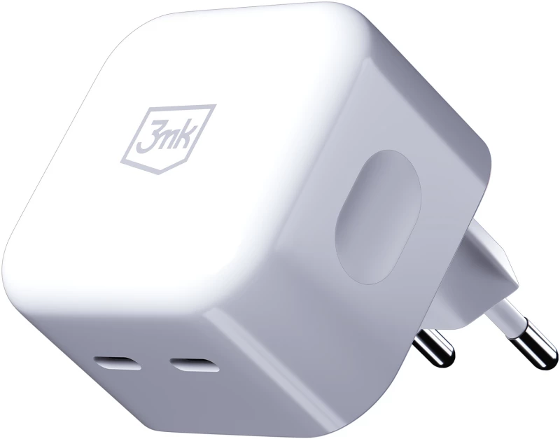 3mk® Hyper Φορτιστής με 2xUSB-C Θύρες 35W- White