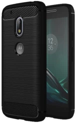 OEM Brushed Armor θήκη για Motorola Moto G4 Play Μαύρη