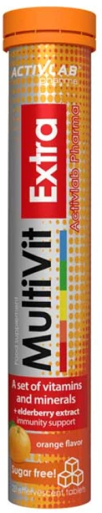 MultiVit Extra 20 tabs αναβράζοντα πορτοκάλι - Activlab Pharma