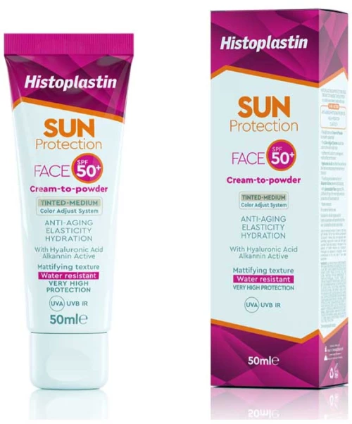 Histoplastin Sun Protection Face Cream To Powder TINTED 50+spf 50ml