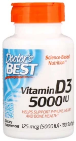 Vitamin D3 5000 IU 180 softgels - Doctor's Best