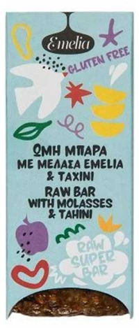 Ωμή μπάρα με Μελάσα και Ταχίνι 45gr - Emelia