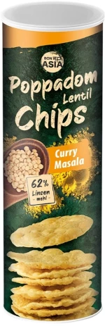 Πατατάκια Ποπαντάμ Κάρυ Bon Asia Poppadom Linsen Chips Curry Masala 70g