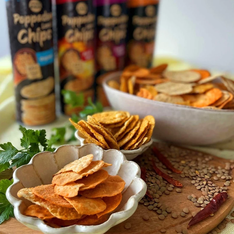 Πατατάκια Ποπαντάμ Κάρυ Bon Asia Poppadom Linsen Chips Curry Masala 70g