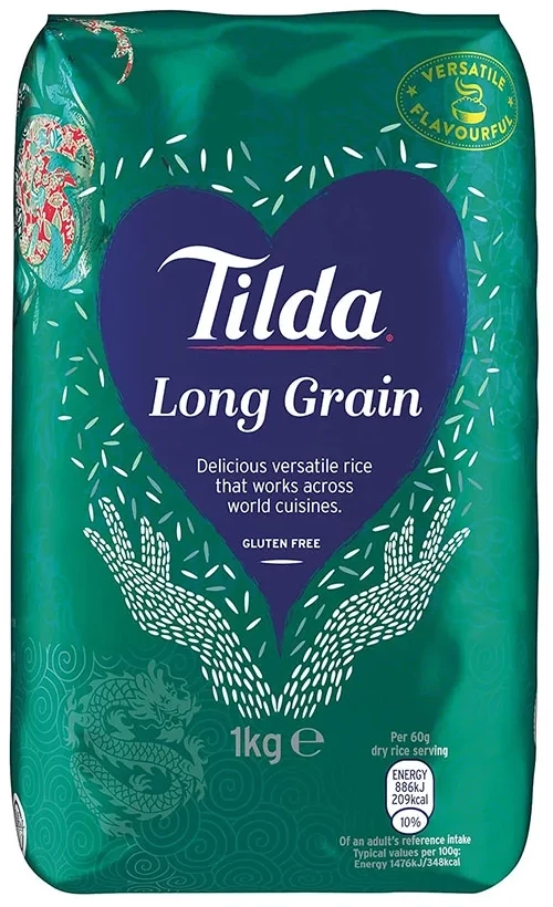 Ρύζι Μακρύκοκκο Χωρίς Γλουτένη Tilda Long Grain Rice Gluten Free 500g