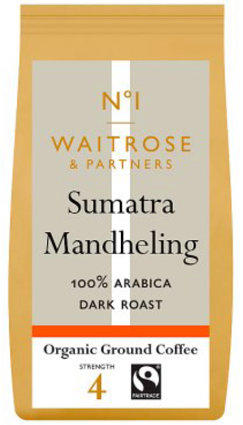 Καφές Φίλτρου Waitrose 1 Sumatra Mandheling Arabica Bio 227g