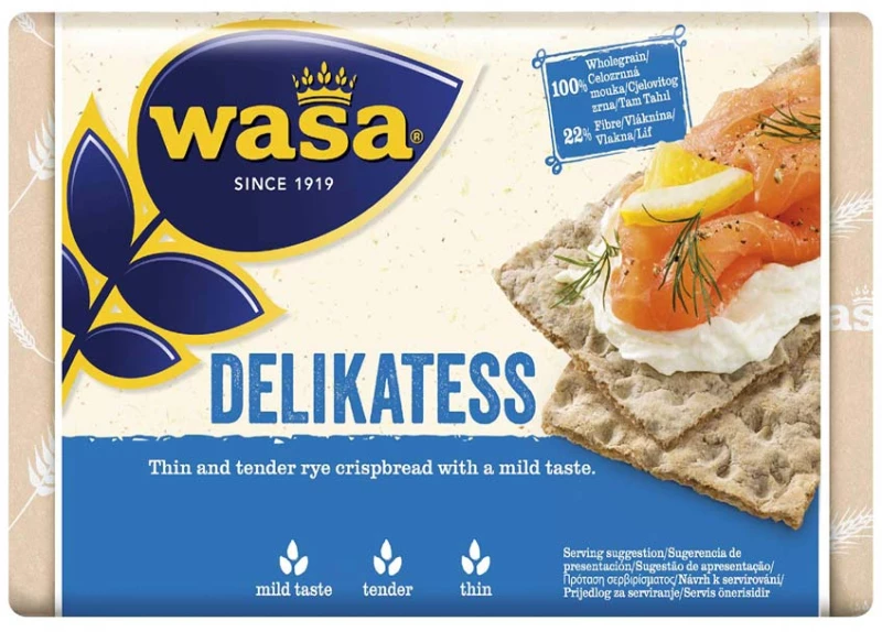 Φρυγανιές Σικάλεως Ολικής Άλεσης Wasa Delikatess 270g