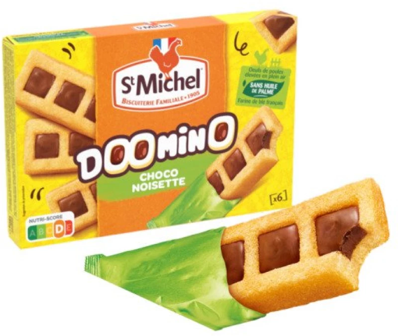 Κέικ Γεμιστό Με Πραλίνα Σοκολάτας St Michel Doomino Choco Noisette 180g