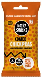 Σνακ Ρεβίθι Με Επικάλυψη Κάρυ Noisy Snacks Coated Chickpeas Chip Shop Curry 25g