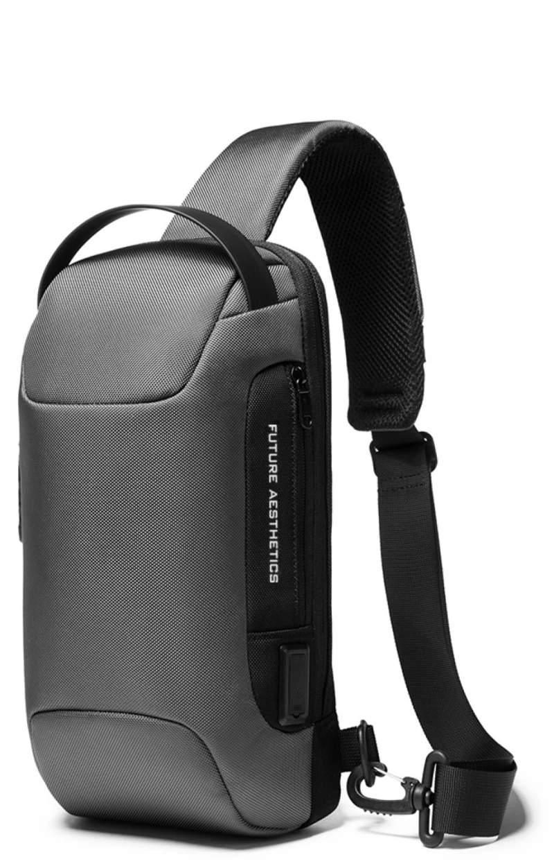 Τσαντάκι ώμου χιαστί crossbody Bange 22085 γκρί