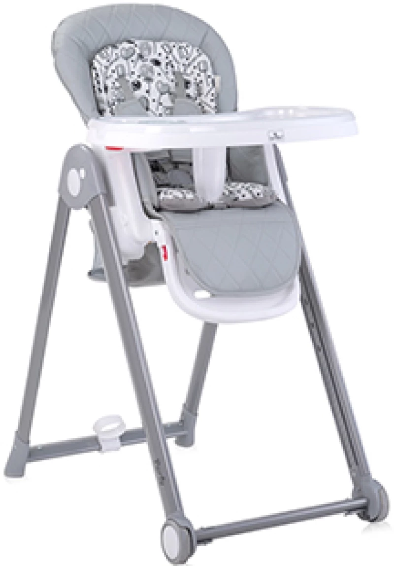Loreli PARTY καρεκλάκι φαγητού gray leather 10100372325