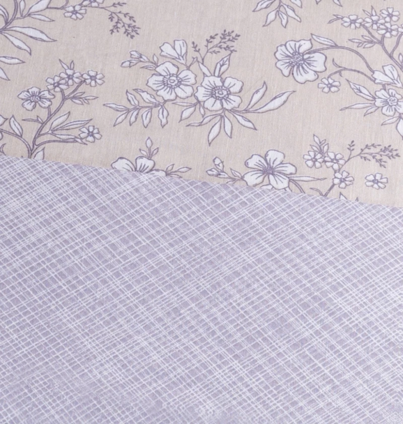 Παπλωματοθήκη "Luna"  Fiori Beige - Γίγας (245×265)