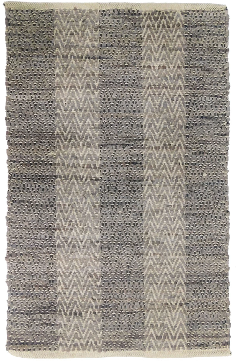 FISHBONE ΧΑΛΙ ΔΕΡΜΑ ΓΚΡΙ ΜΠΕΖ 60x90cmINTHEBOX