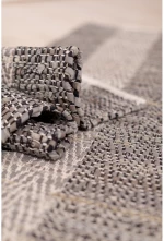 FISHBONE ΧΑΛΙ ΔΕΡΜΑ ΓΚΡΙ ΜΠΕΖ 60x90cmINTHEBOX