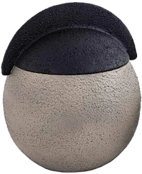 GRIZIO ΜΠΩΛ ΜΕ ΚΑΠΑΚΙ ΑΛΟΥΜΙΝΙΟ MUD TEXTURED ΜΑΥΡΟ TEXTURED 20x20xH24cmINTHEBOX