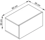 Ντουλάπι κρεμαστό Enjoy Γραφίτης 60x30x37cm