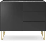 Μπουφές Harmony ανθρακί+Μάρμαρο 97x37x83cm