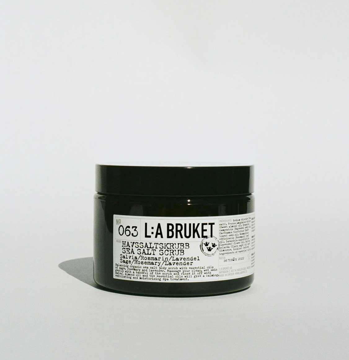 LA Bruket Sea Salt Body Scrub Sage Rosemary and Lavender 420g
