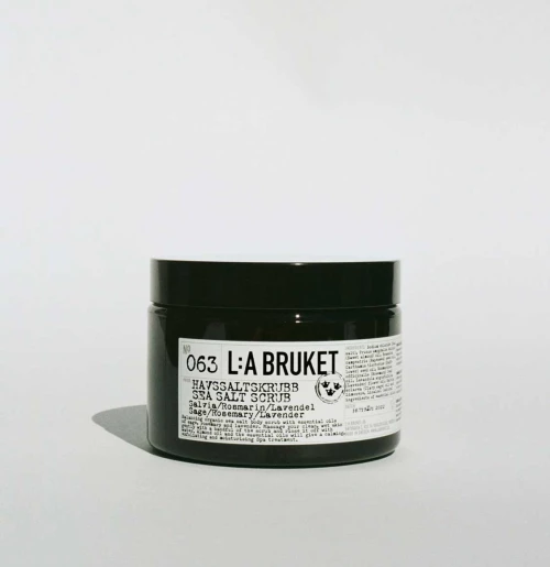 LA Bruket Sea Salt Body Scrub Sage Rosemary and Lavender 420g