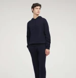 Aspesi Hooded Wool Sweatshirt Navy